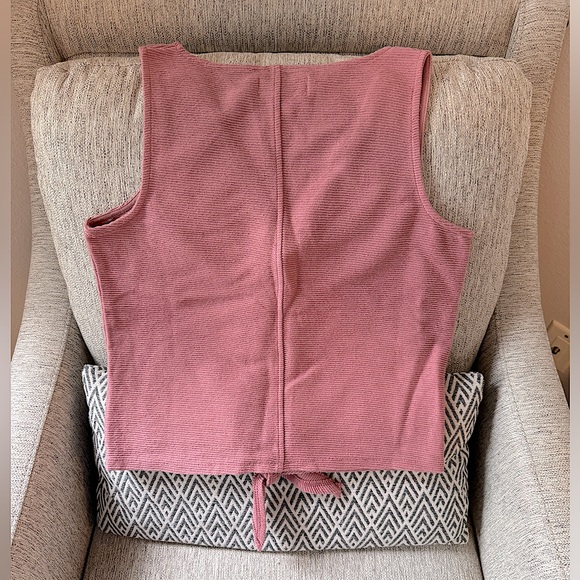 Madewell Sleeveless Tie Front Top - Picture 3 of 5